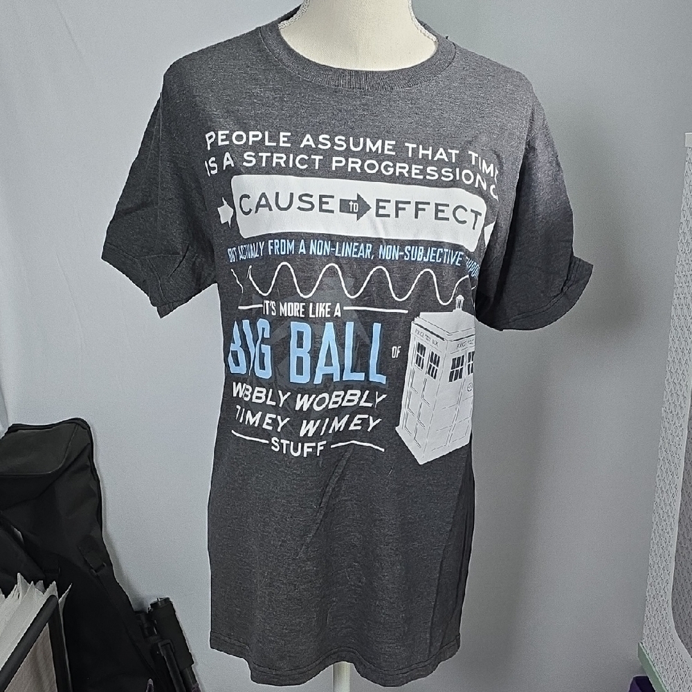 Doctor Who Gray Short Sleeve Graphic Tee
